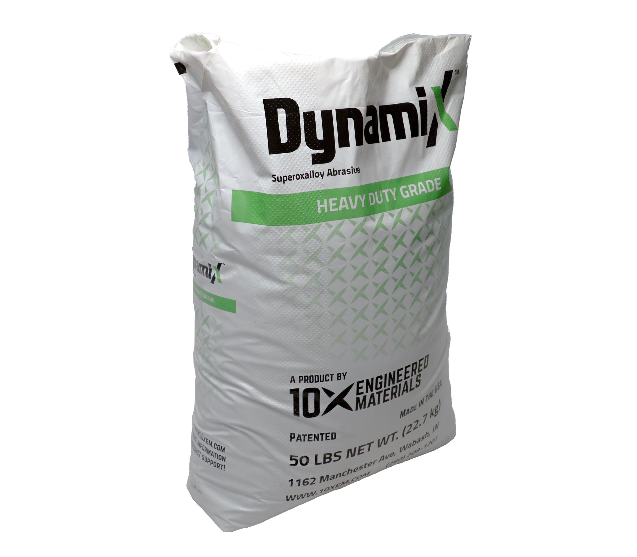 a bag of DynamiX heavy duty grade superoxalloy abrasive