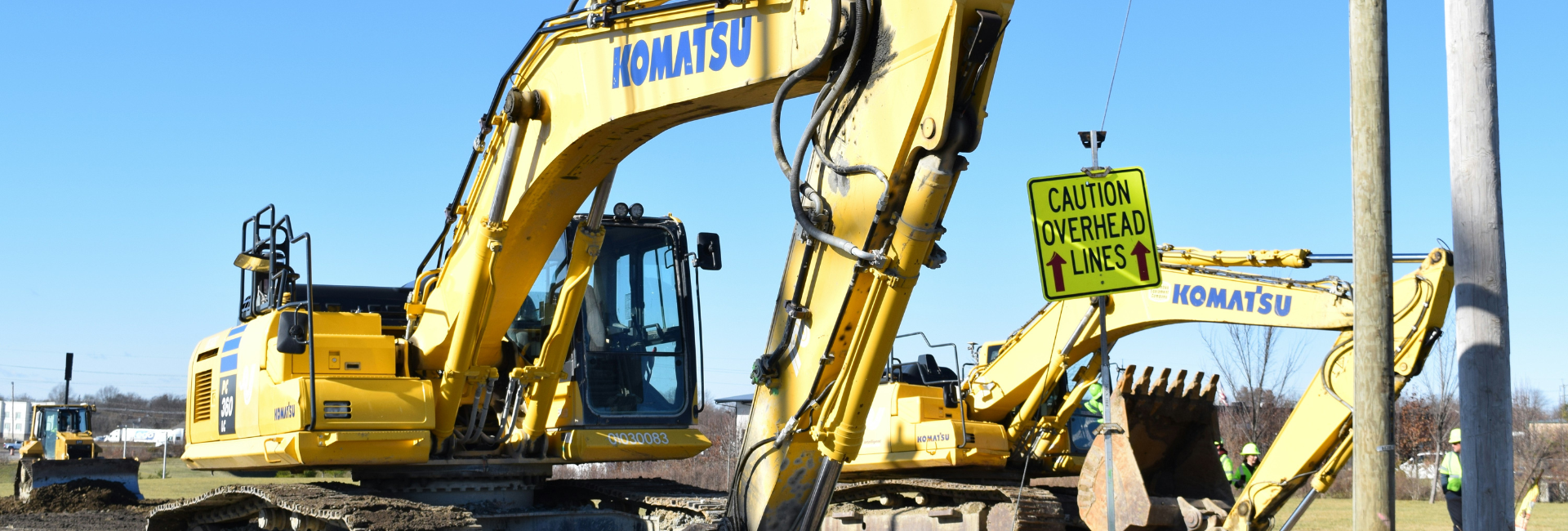 Heavy equipment at a construction site