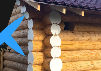 Sandblasting Log Homes
